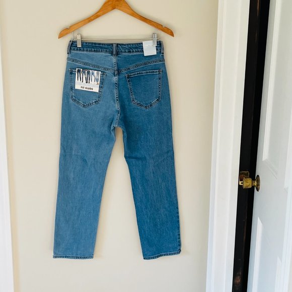 S.O.N.G. Song Denim Half & Half NWT Timeless Fit Straight Ankle Fit Size 5 - Picture 9 of 10